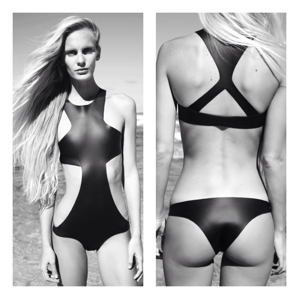 Mikoh Osaka Racerback Cut Out One Piece Black